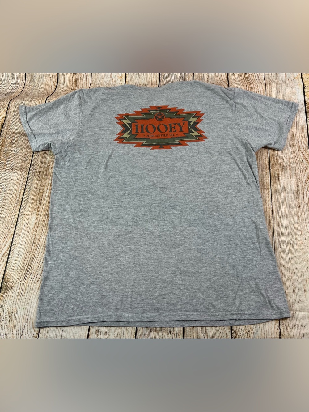 Mens Hooey Western Grey T Shirt Size XL